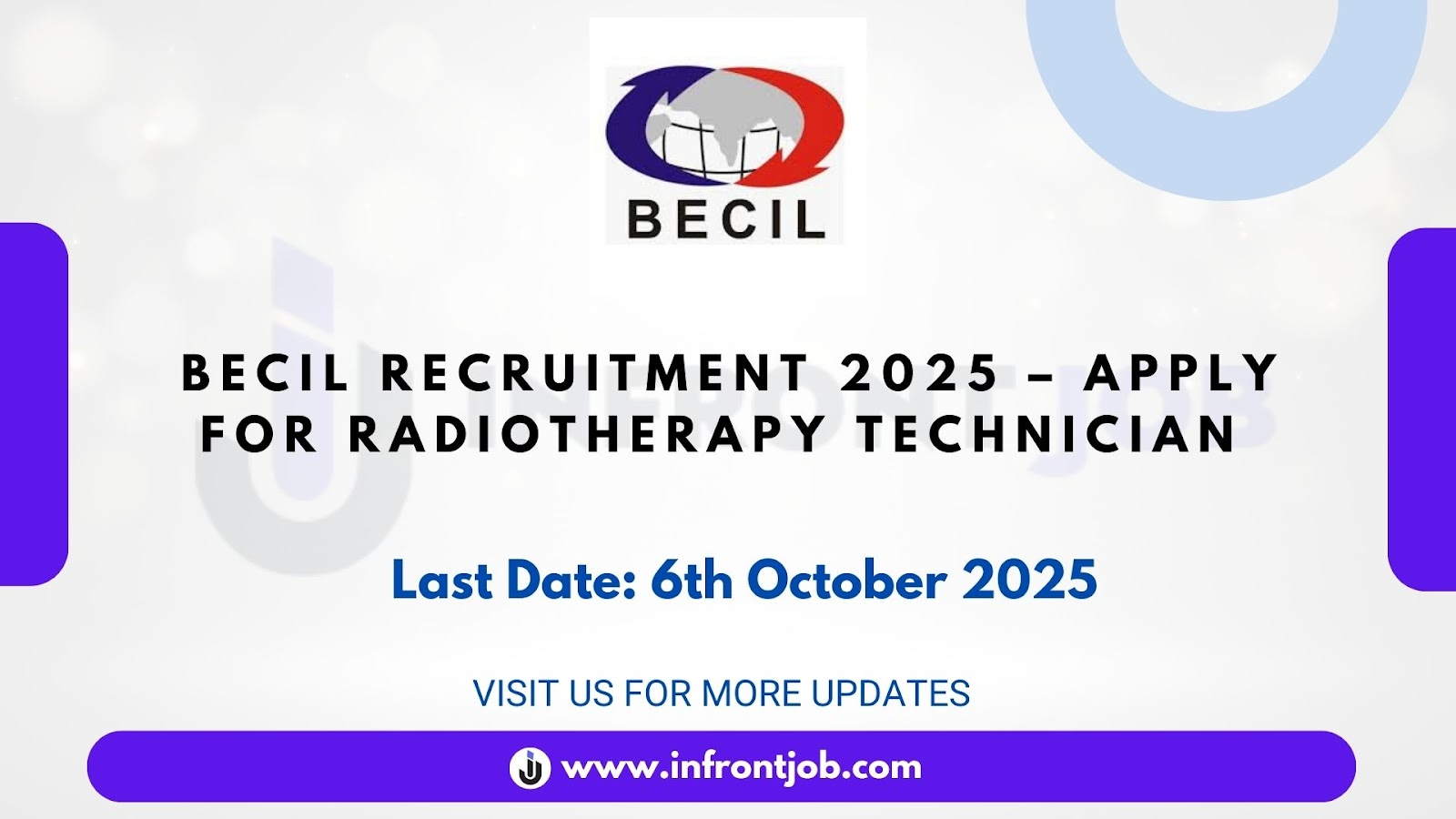 BECIL Radiotherapy Technician Recruitment 2025 – Apply Offline