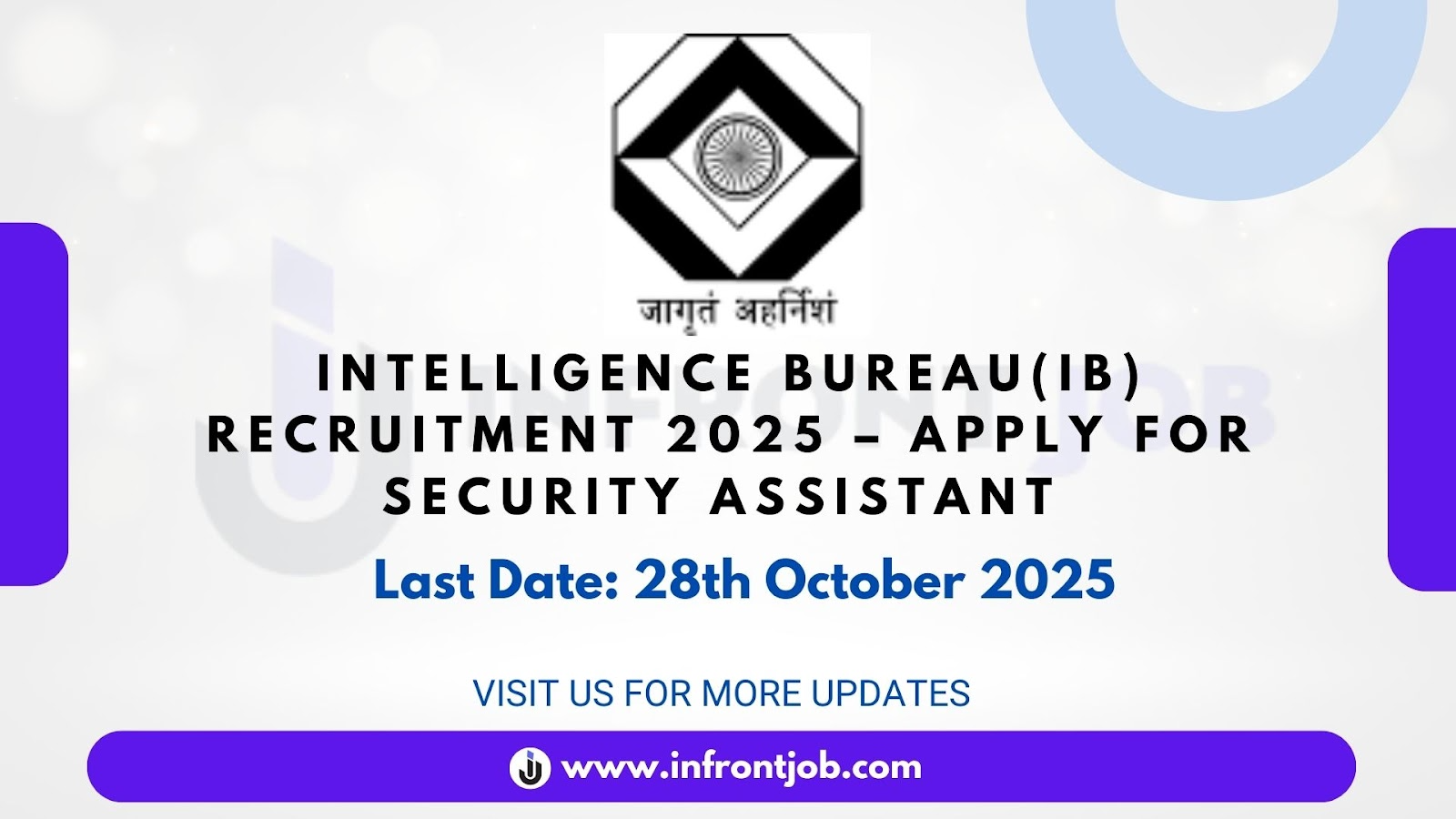 INTELLIGENCE BUREAU Security Assistant (Motor Transport) Recruitment 2025 – 455 Vacancies