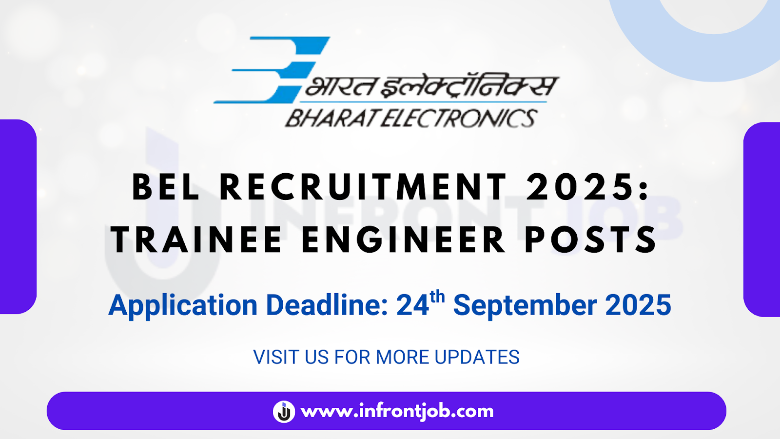 BEL Trainee Engineer Recruitment 2025 – Apply Now
