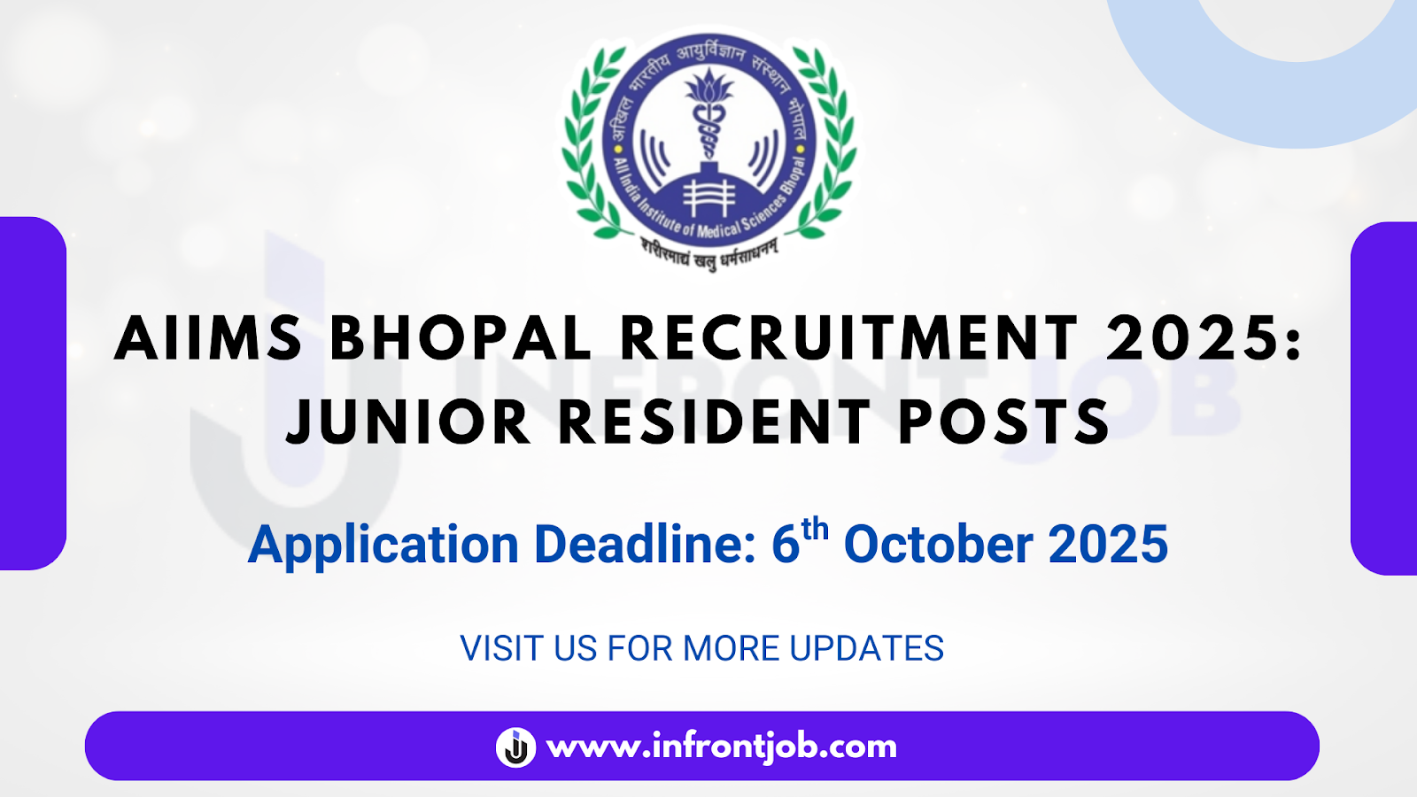 AIIMS Bhopal Junior Resident Recruitment 2025 – Apply Now