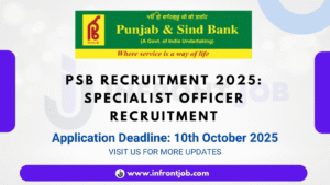 Punjab and Sind Bank Specialist Officer Recruitment 2025 – 190 Vacancies
