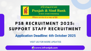 PSB-TDARE RSETI Support Staff Recruitment 2025 – Apply Offline