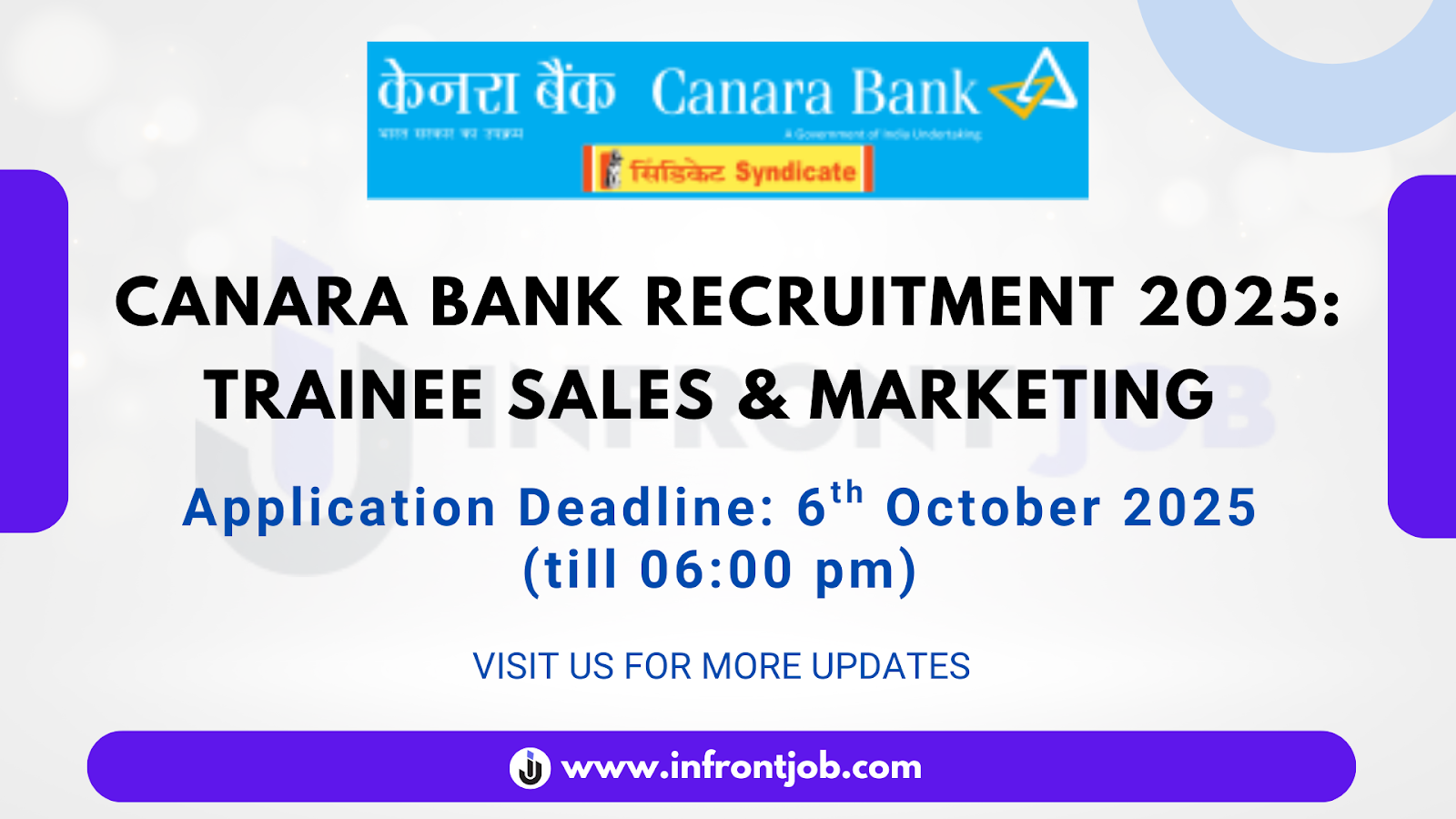 CANARA BANK SECURITIES LTD Trainee Sales & Marketing Recruitment 2025 – Apply Now