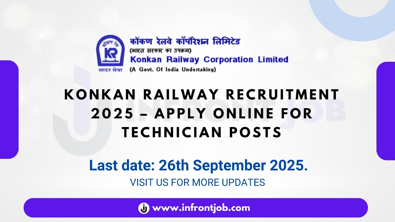 Konkan Railway Technicians Recruitment 2025 – Walk-in Interview