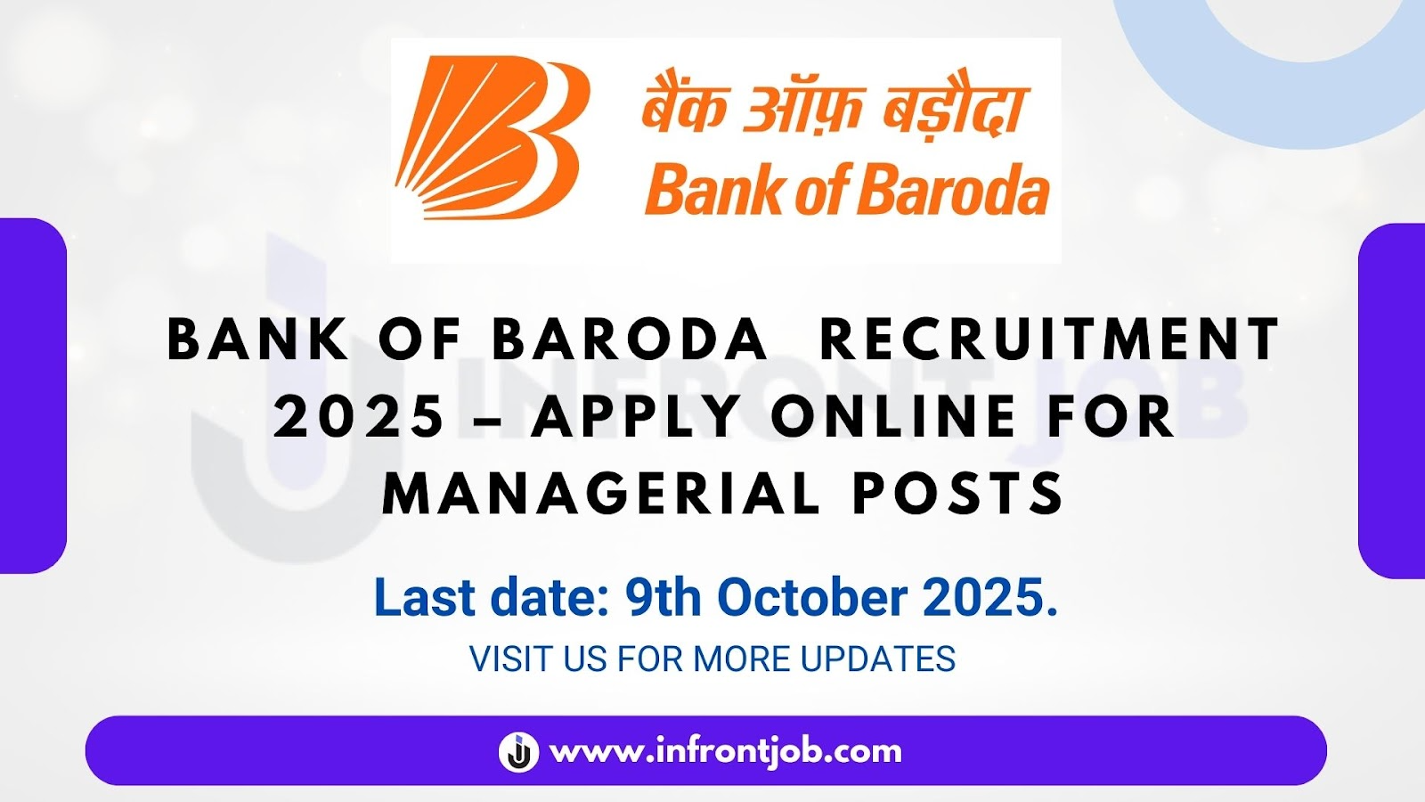 Bank of Baroda Manager Recruitment 2025 – 58 Vacancies