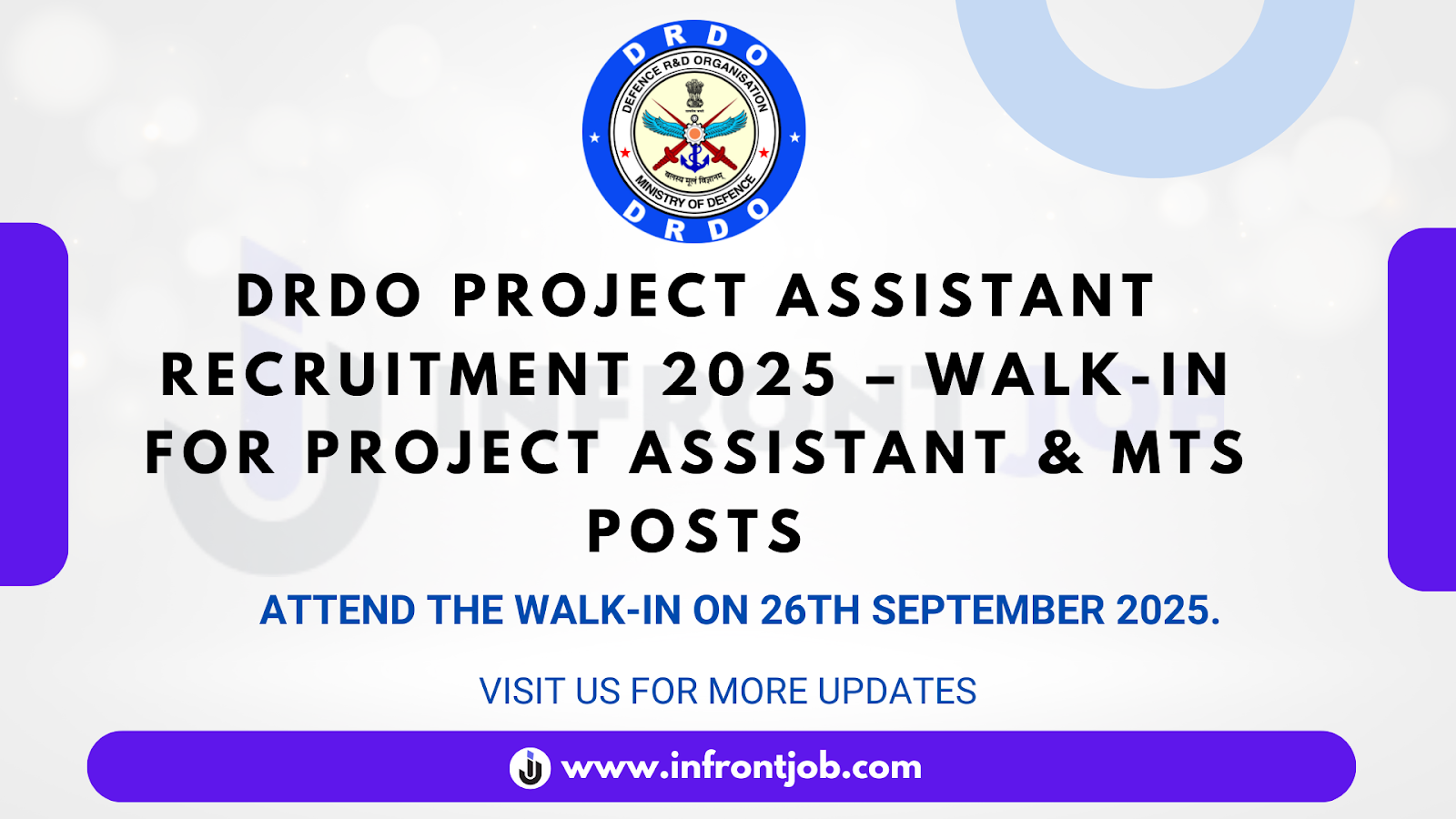 DRDO Project Assistant Recruitment 2025 – Walk-in Interview