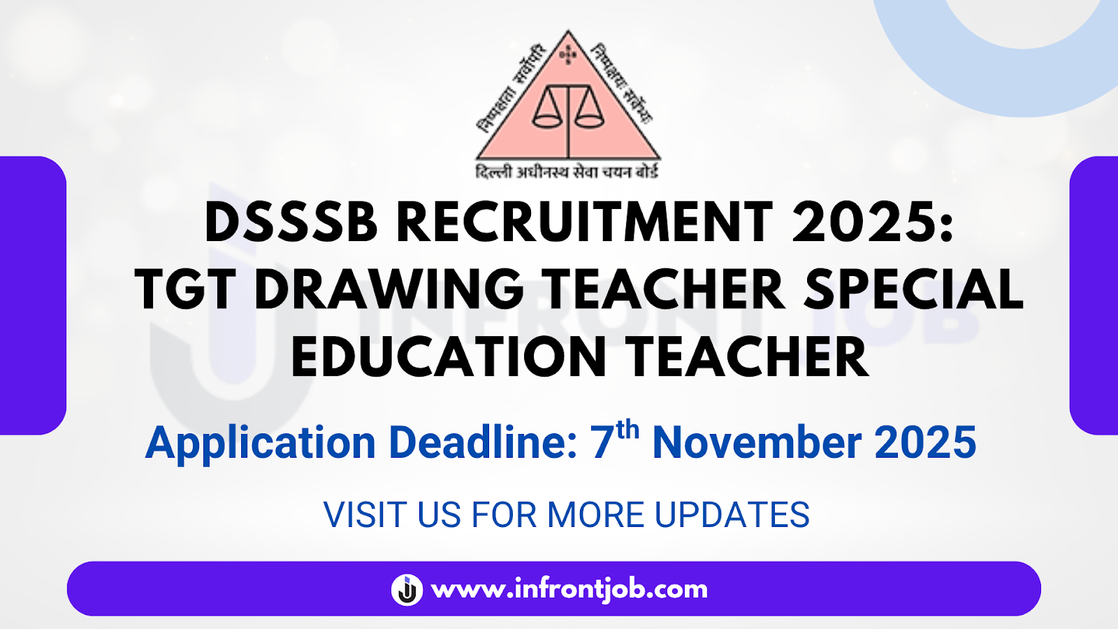 DSSSB TGT Drawing Teacher Special Education Teacher 2025 – 5346 Vacancies