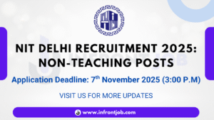 NIT Delhi Non-Teaching Recruitment 2025 – Apply Online