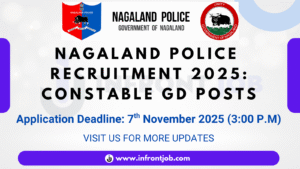 Nagaland Police Constable GD Recruitment 2025 – 1176 Vacancies