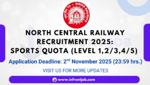 North Central Railway Sports Quota Recruitment 2025 – Apply Online
