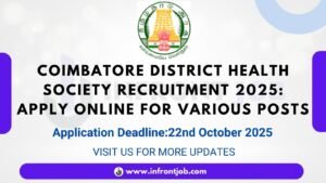 Coimbatore District Health Society Recruitment 2025 – Apply Offline