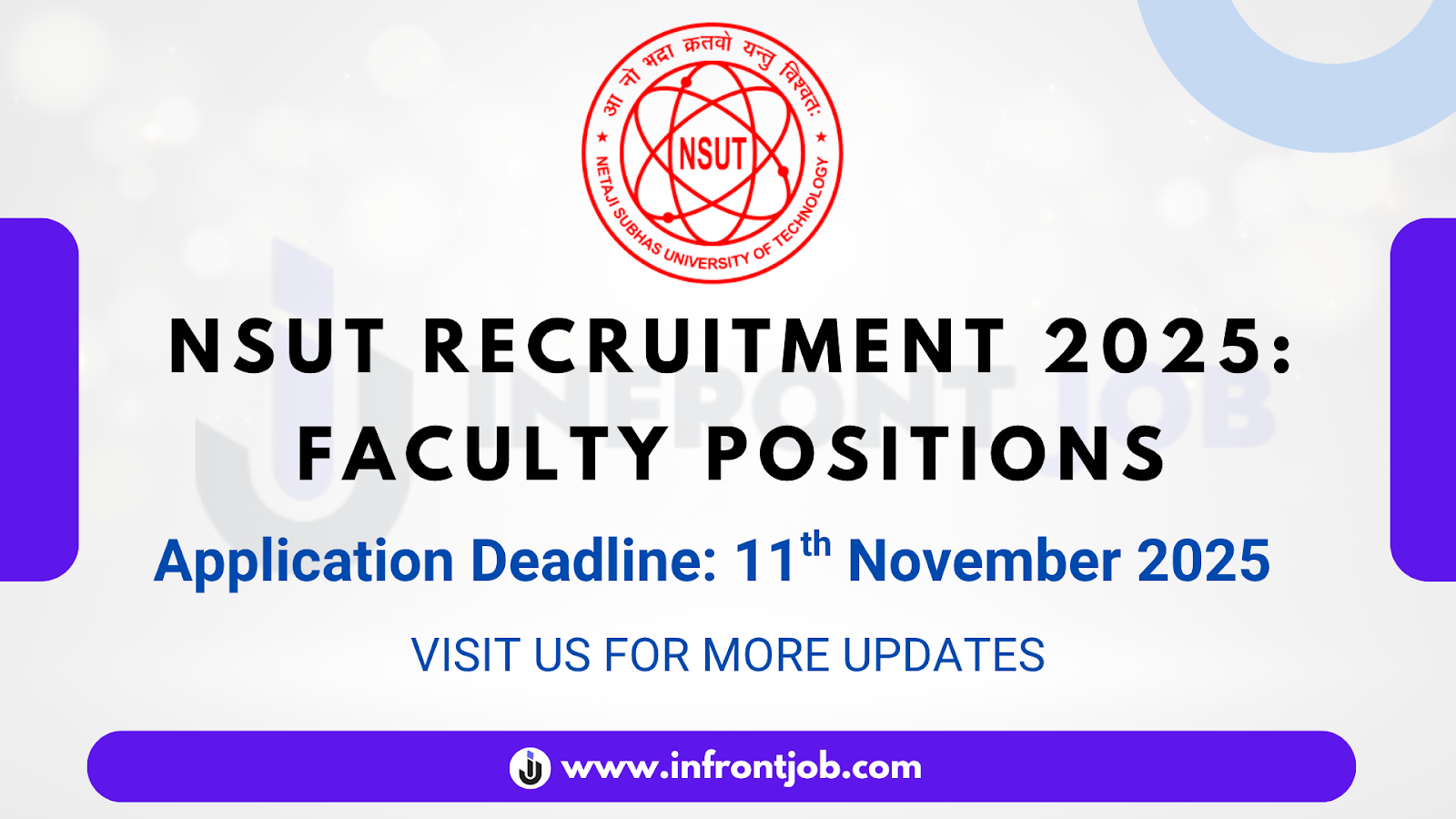 Netaji Subhas University of Technology Non-Teaching Recruitment 2025 – 128 Vacancies