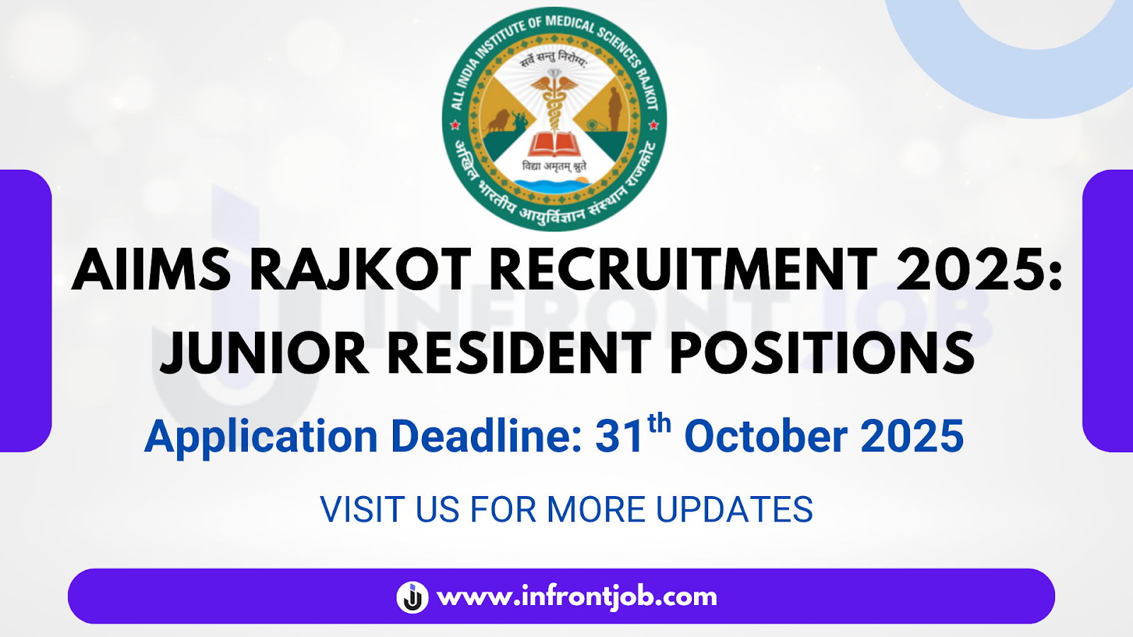 AIIMS Rajkot Junior Resident Recruitment 2025 – Apply Online