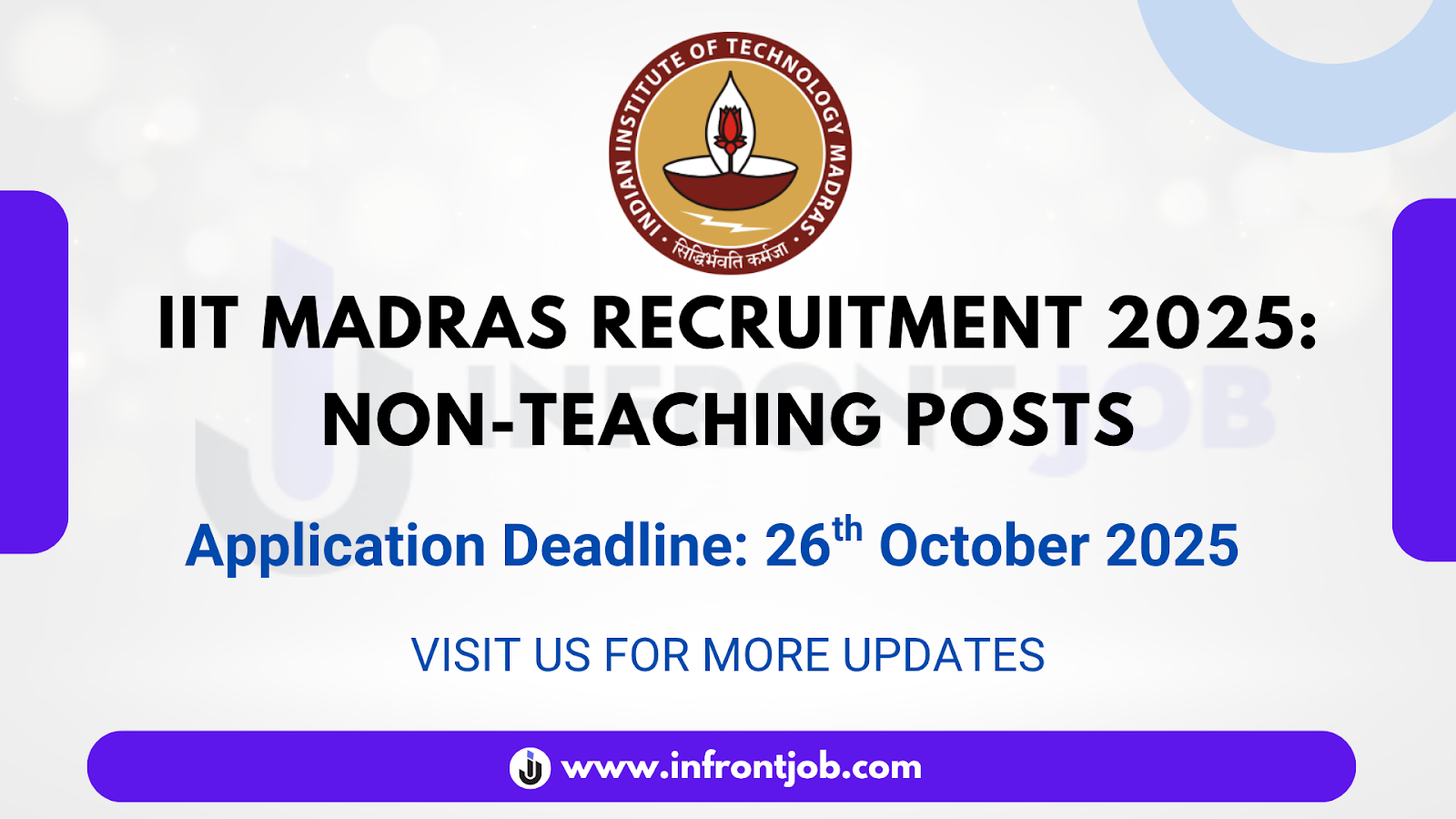 IIT Madras Non-Teaching Recruitment 2025 – Apply Online