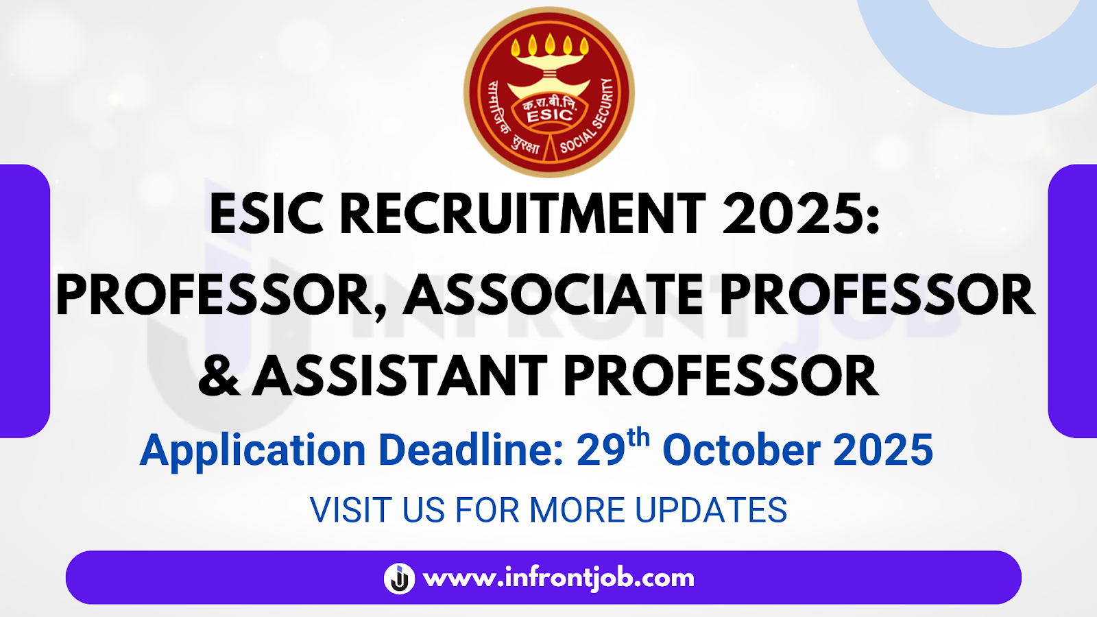 ESIC Professor Recruitment 2025 – Walk-In