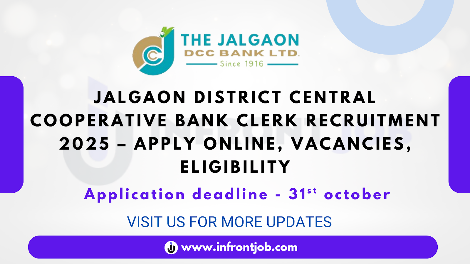 Jalgaon District Central Cooperative Bank Clerk Recruitment 2025 – 220 Vacancies