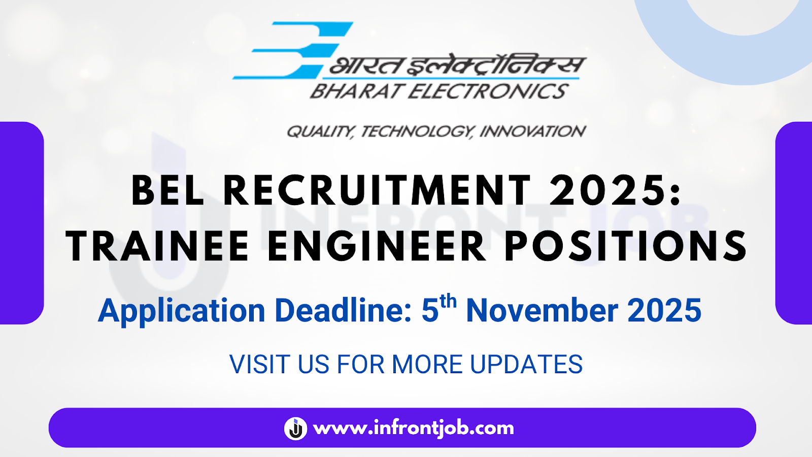 Bharat Electronics Limited Trainee Engineer Recruitment 2025 – Apply Online