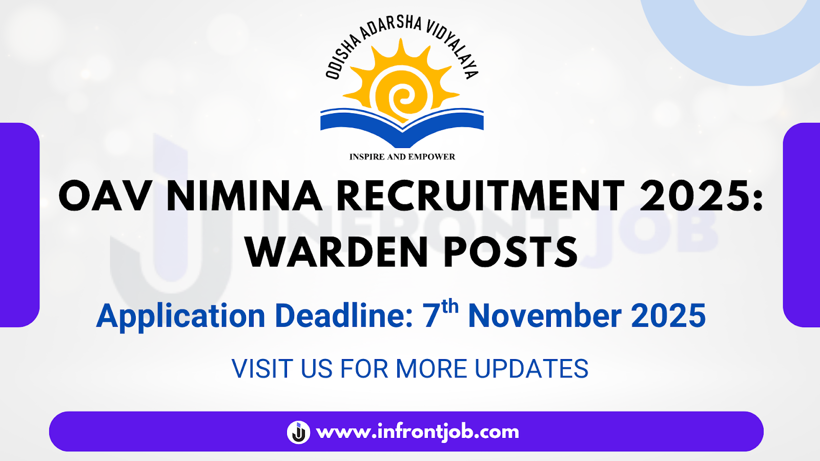 Odisha Adarsha Vidyalaya Nimina Warden Recruitment 2025 – Apply Now