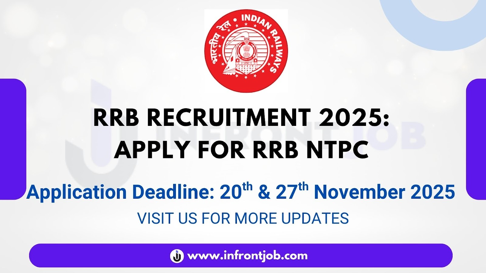RRB NTPC Recruitment 2025 - 8,850 Vacancies