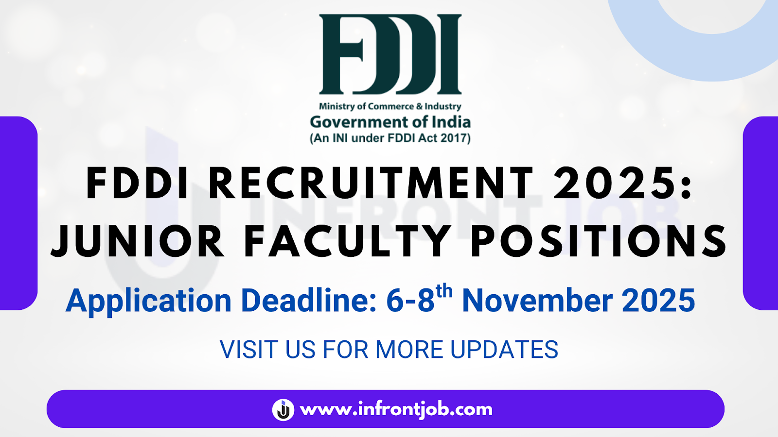 FDDI Junior Faculty Recruitment 2025 – Apply
