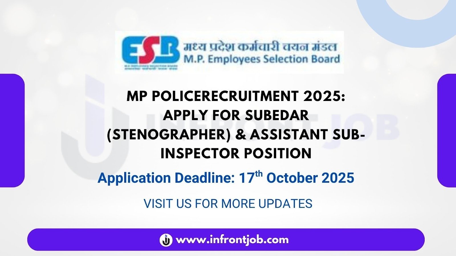 MP Police Subedar (Stenographer) & Assistant Sub-Inspector