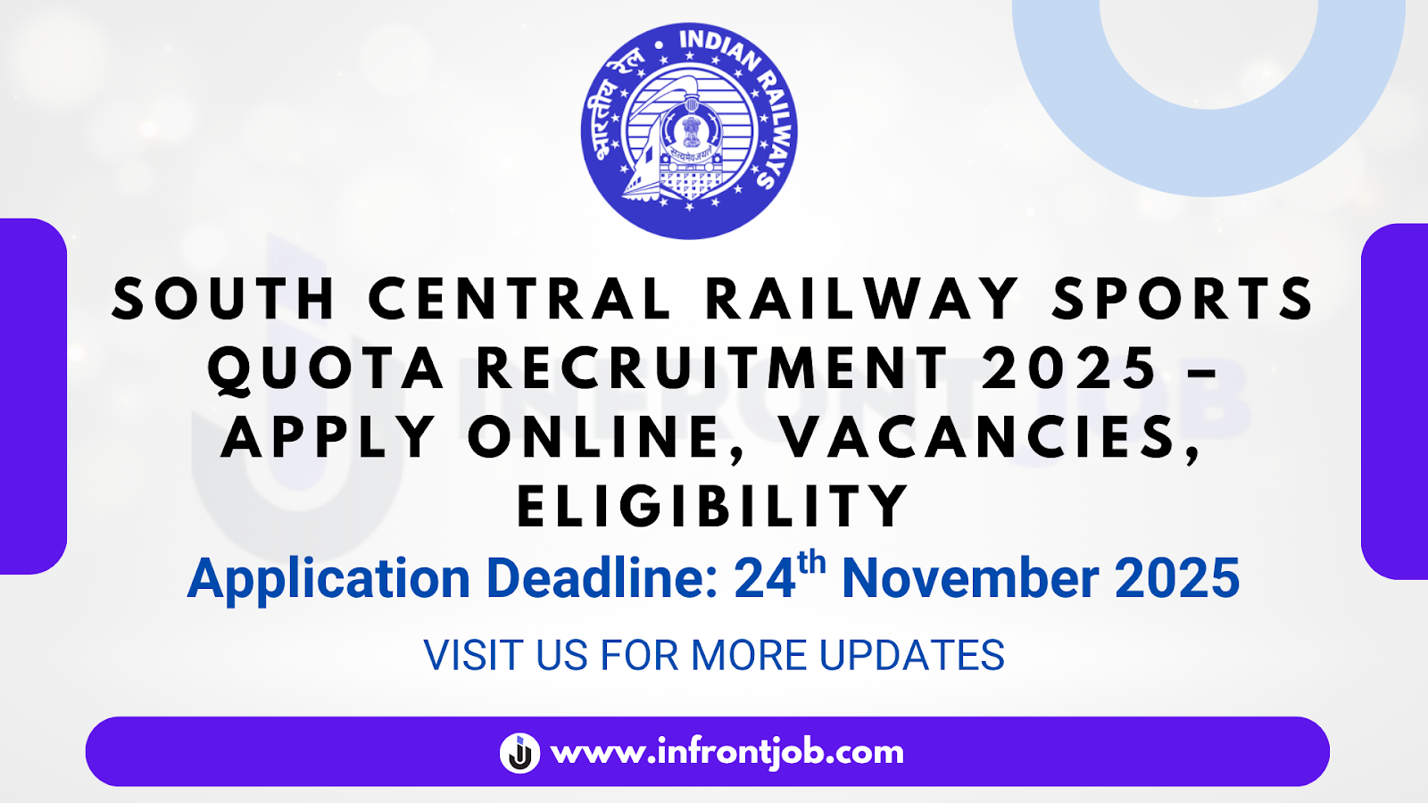 South Central Railway Sports Quota Recruitment 2025 – 61 Vacancies