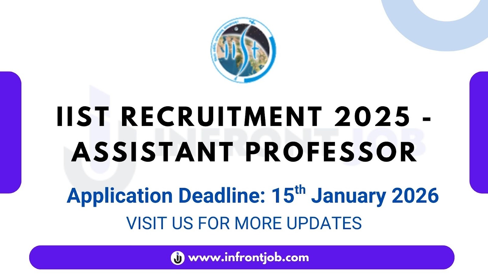 IIST Assistant Professor Recruitment 2025 – Apply Online