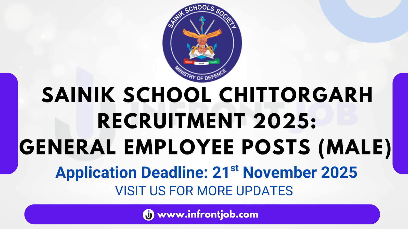 Sainik School Chittorgarh General Employee Recruitment 2025 – Apply Offline