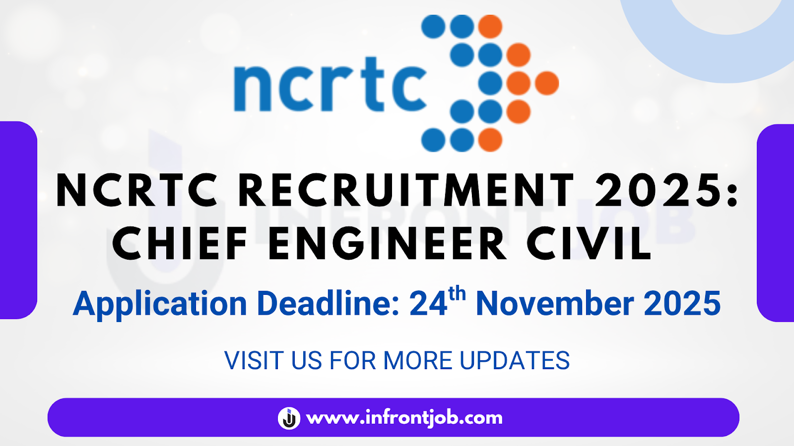NCRTC Chief Engineer Civil Recruitment 2025 – Apply