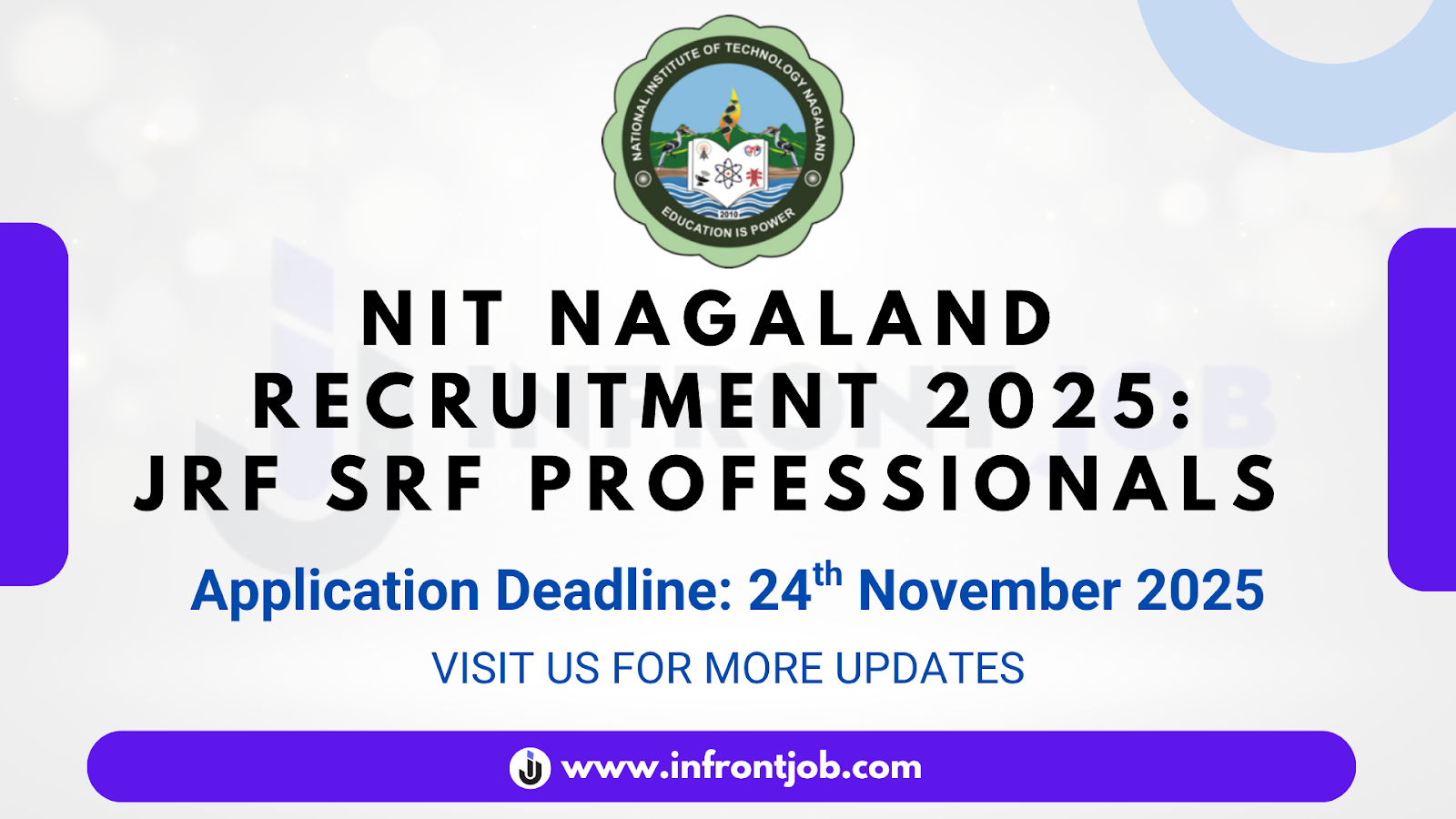 NIT Nagaland JRF SRF Recruitment 2025 – Apply