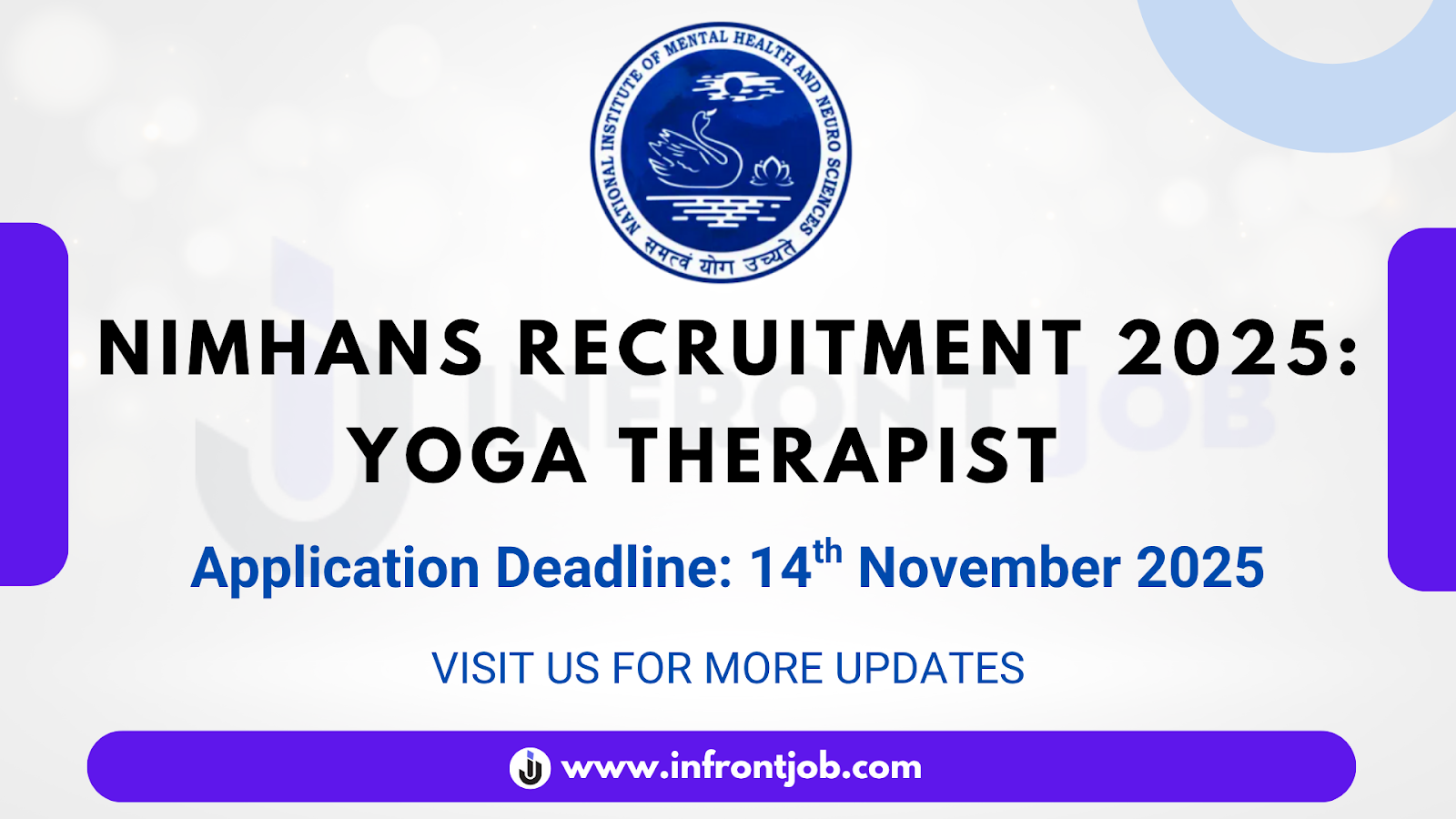 NIMHANS Yoga Therapist Recruitment 2025 – Apply