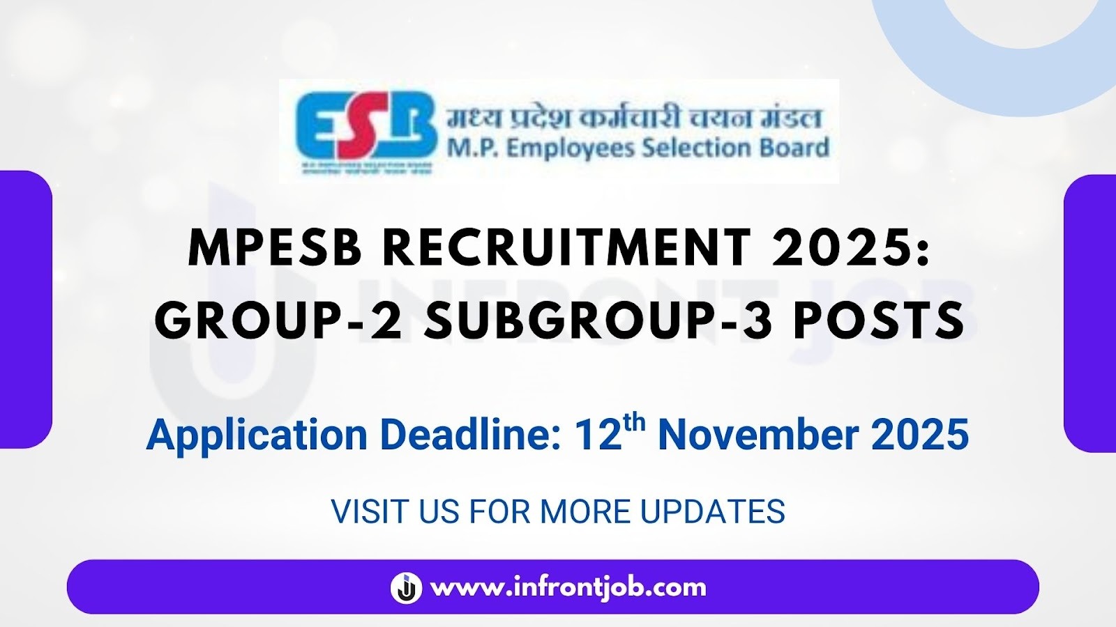 MPESB Group-2 Sub-Group-3 Recruitment 2025 – Apply Online