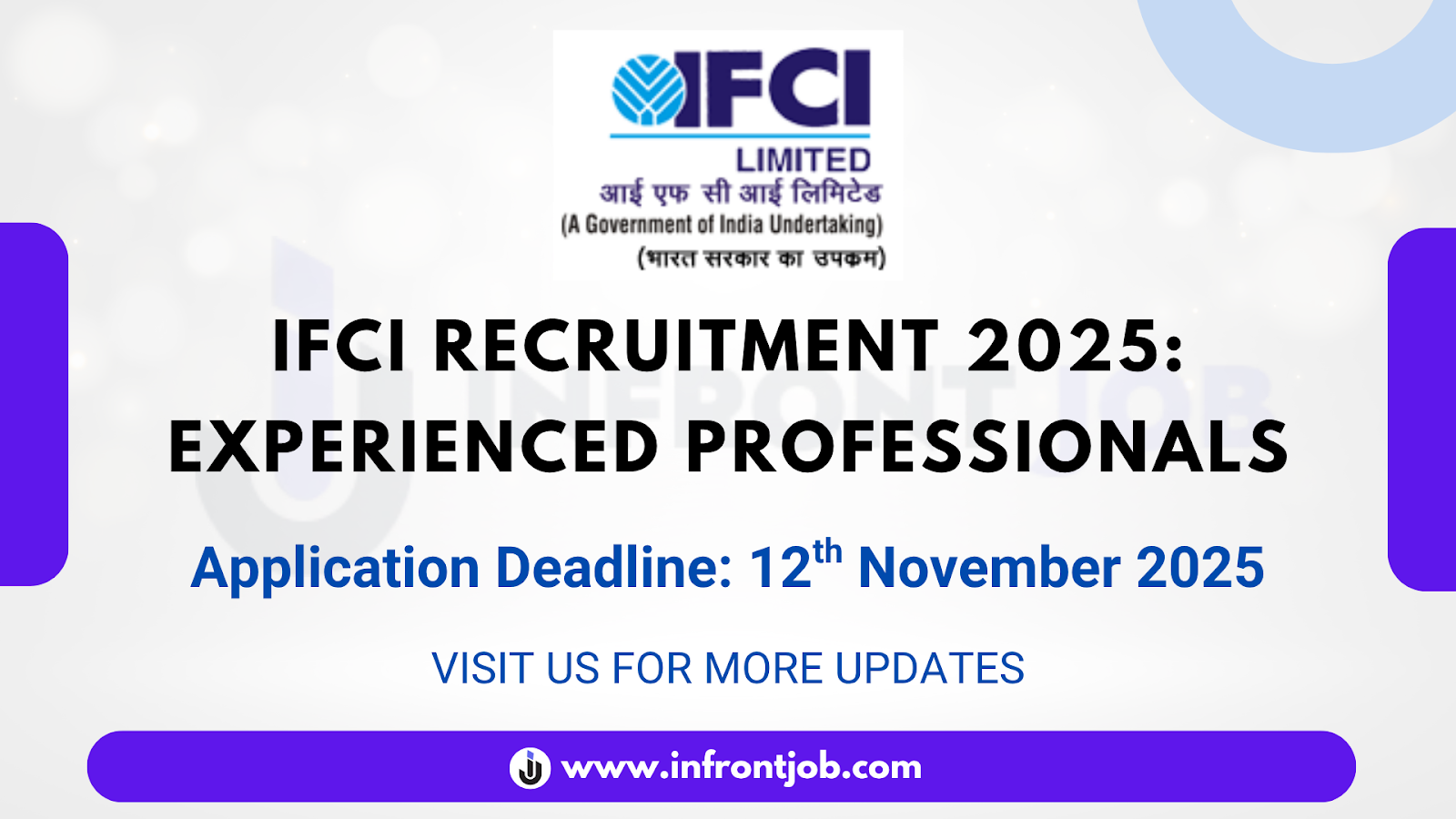 IFCI Professional Recruitment 2025 – Apply Online