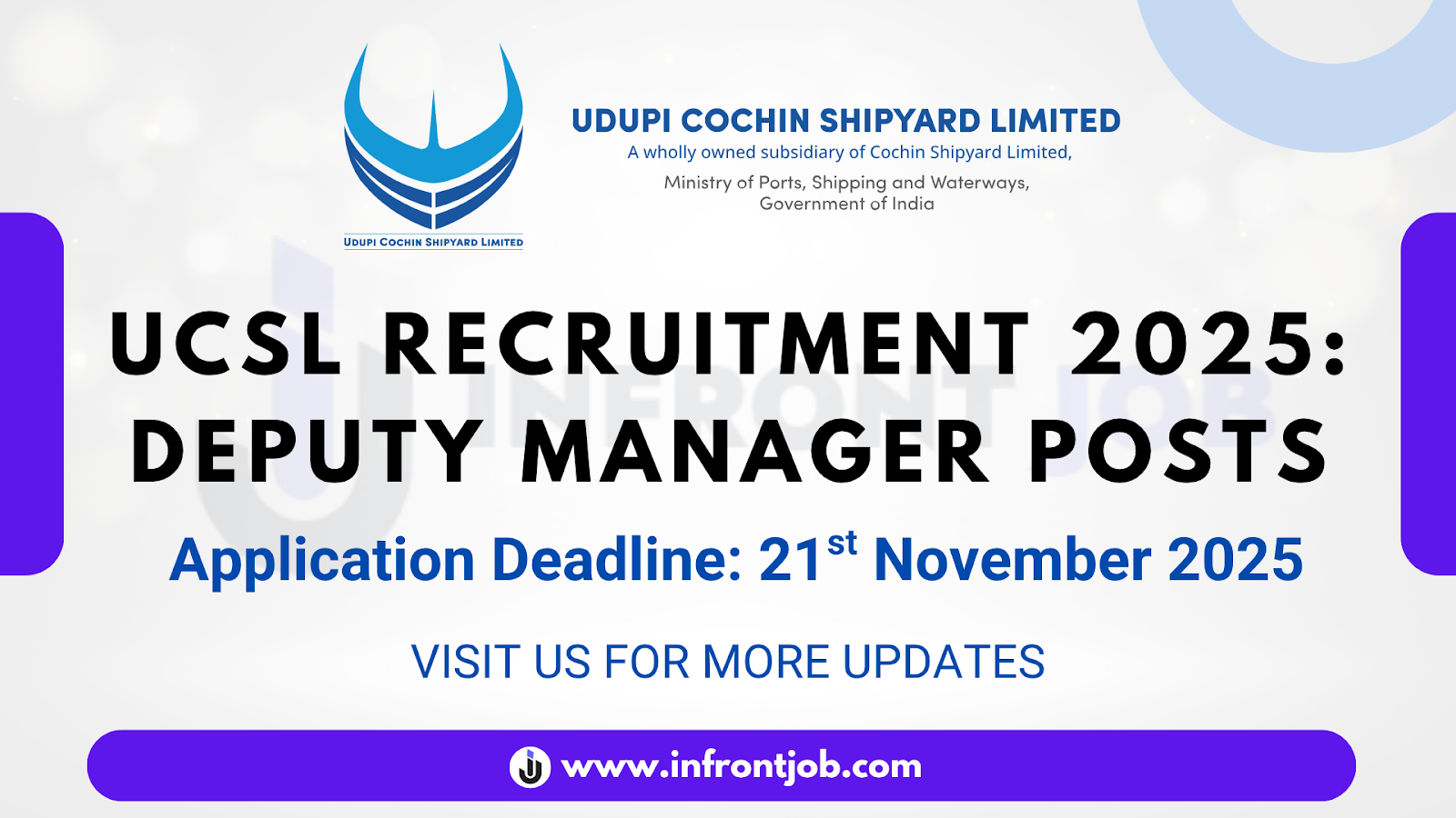 UCSL Deputy Manager Recruitment 2025