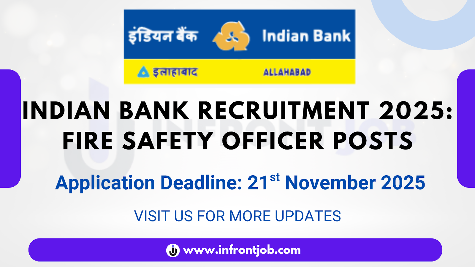 Indian Bank Fire Safety Officer Recruitment 2025