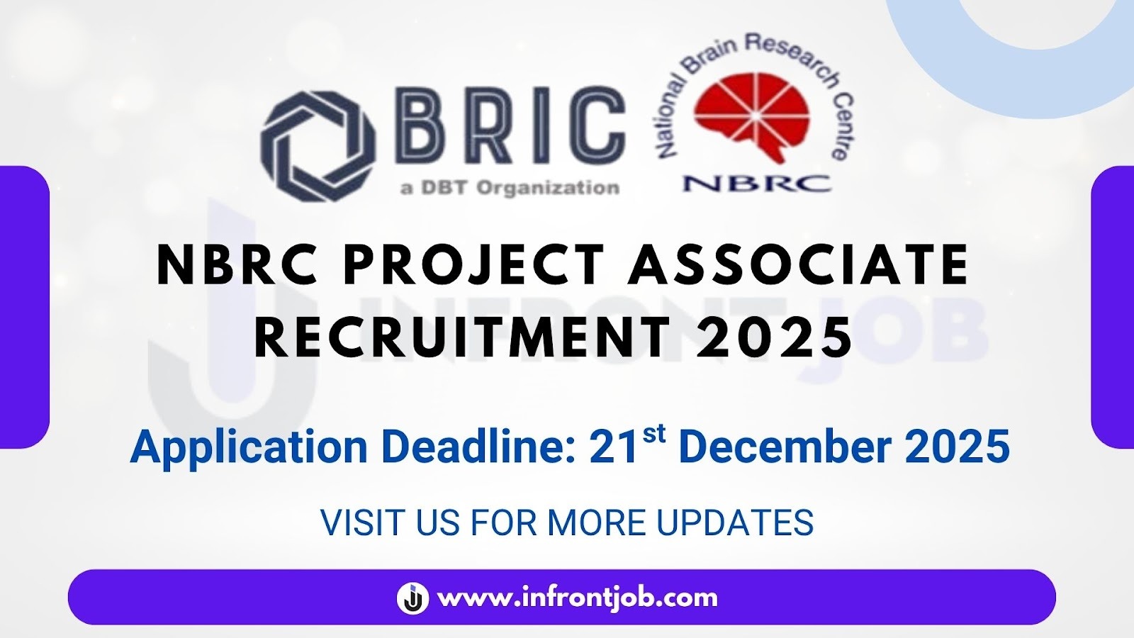 NBRC Project Associate Recruitment 2025 – Apply