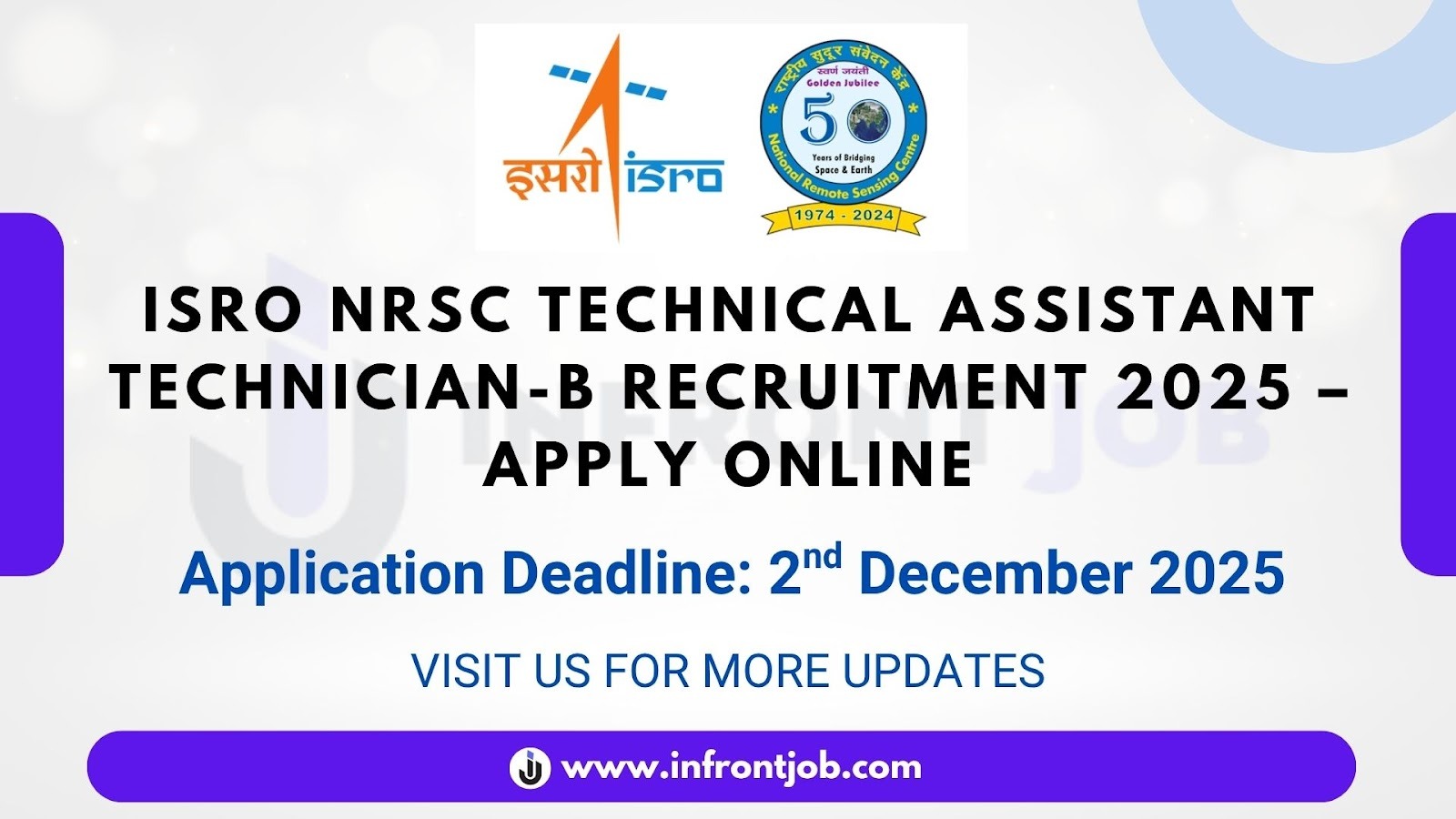NRSC Technical Assistant Technician-B Recruitment 2025 – Apply Online