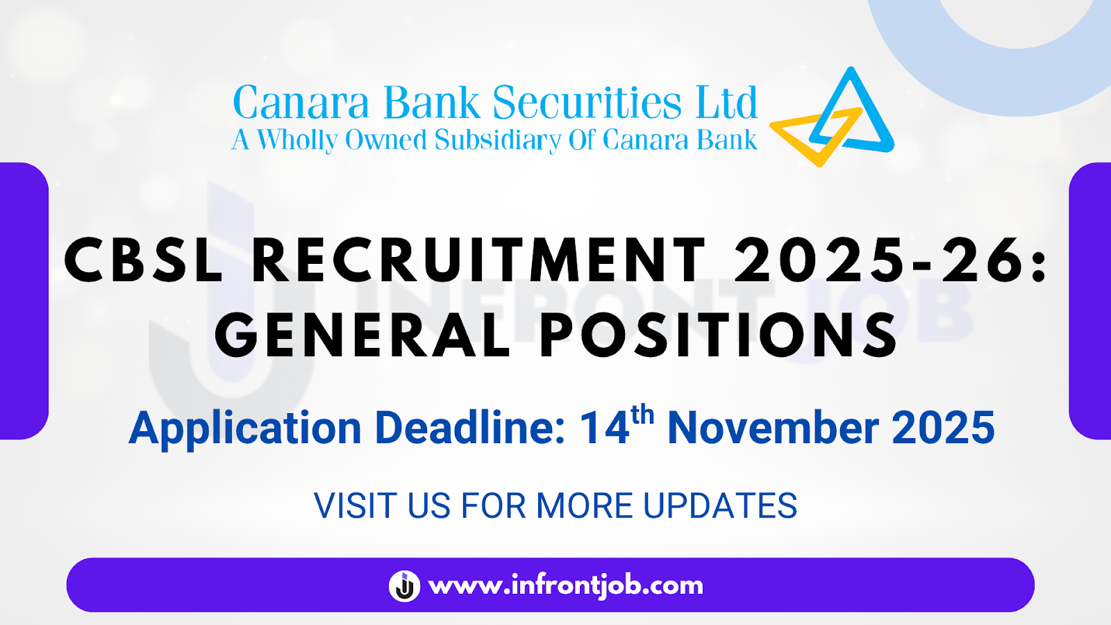 CANARA BANK SECURITIES LTD Recruitment 2025-26 – Apply Online