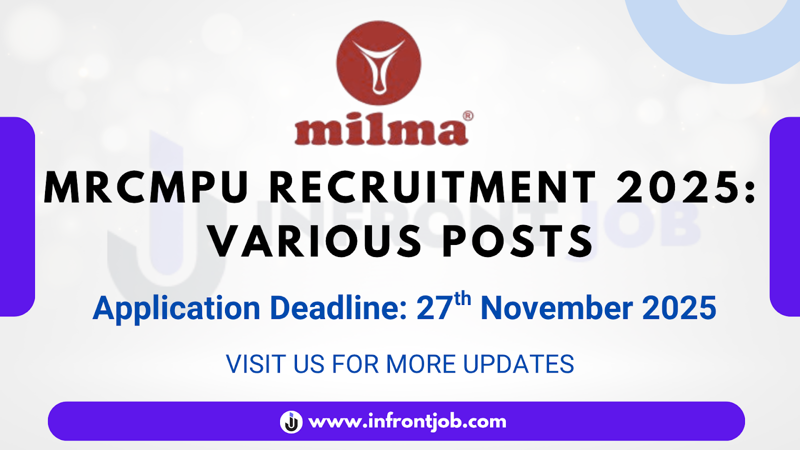 MRCMPU Various Posts Recruitment 2025 – 140 Vacancies