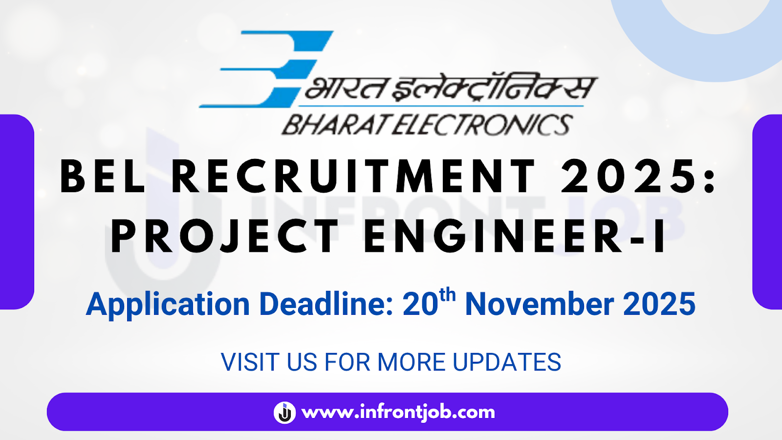 BEL Project Engineer-I Recruitment 2025 – Apply now 52 Vacancies
