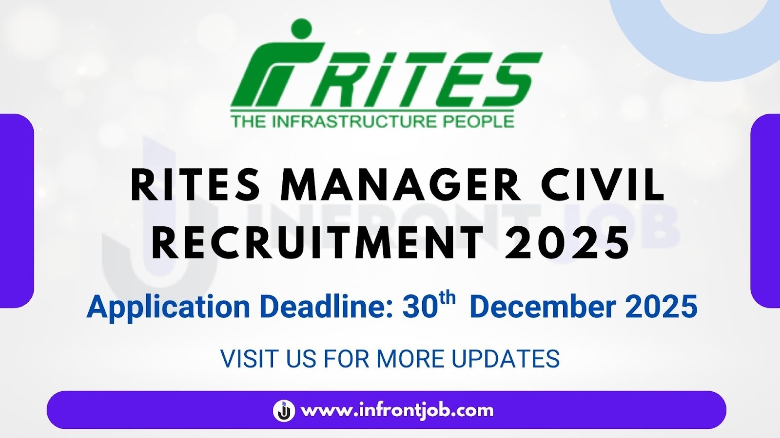 RITES Manager Civil Recruitment 2025 – Apply Online