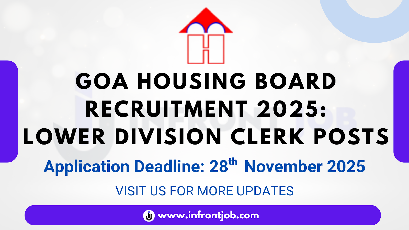 Goa Housing Board Lower Division Clerk Recruitment 2025 – Apply Offline