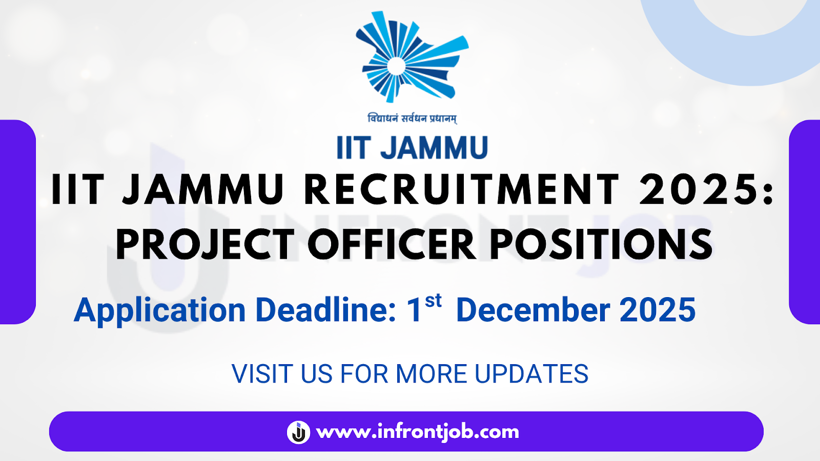 IIT Jammu Project Officer Recruitment 2025 – Apply Online