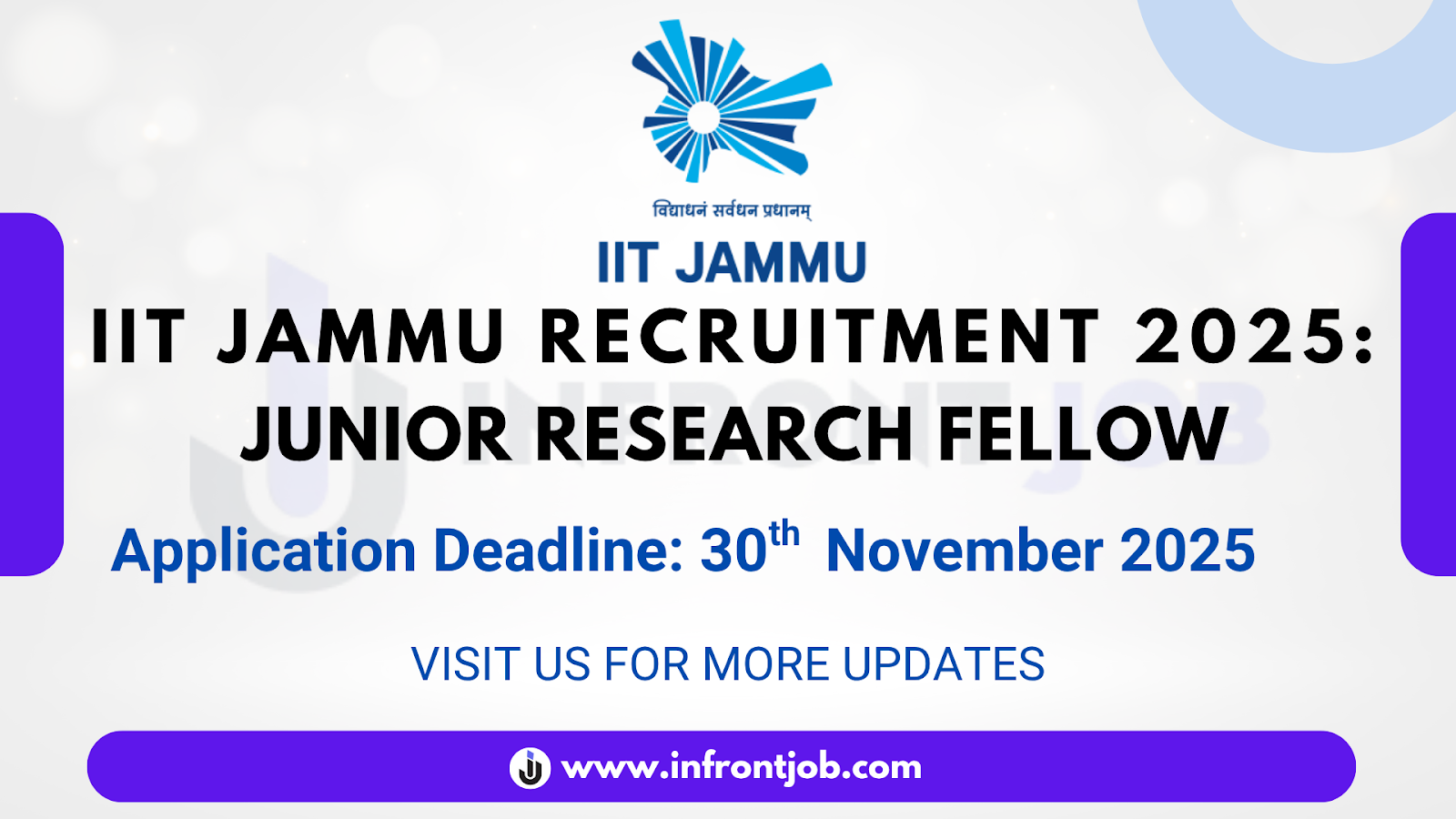 IIT Jammu JRF Recruitment 2025 – Apply Online