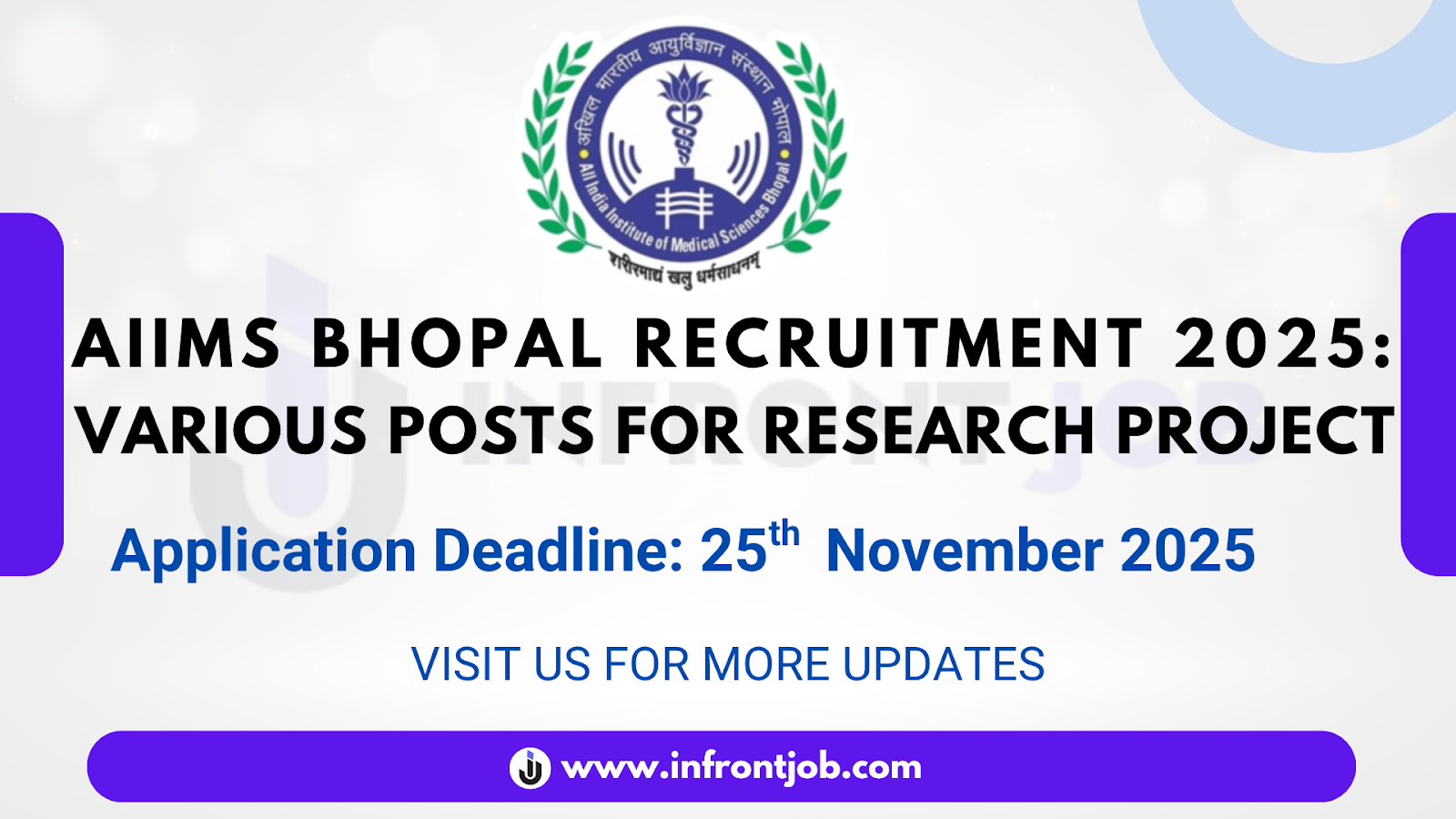 AIIMS Bhopal Project Posts Recruitment 2025 – Apply Online