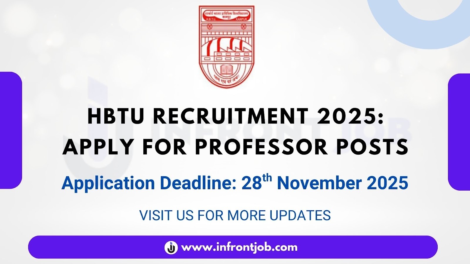 Harcourt Butler Technical University HBTU Faculty – Apply