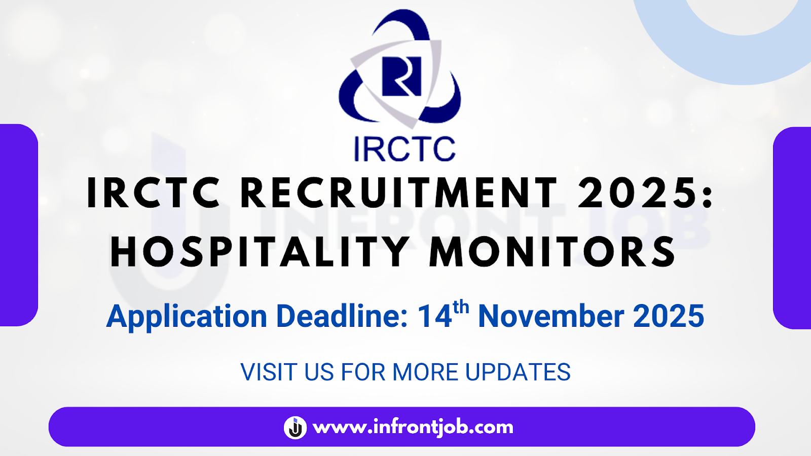 IRCTC Hospitality Monitors Recruitment 2025 – Apply Now
