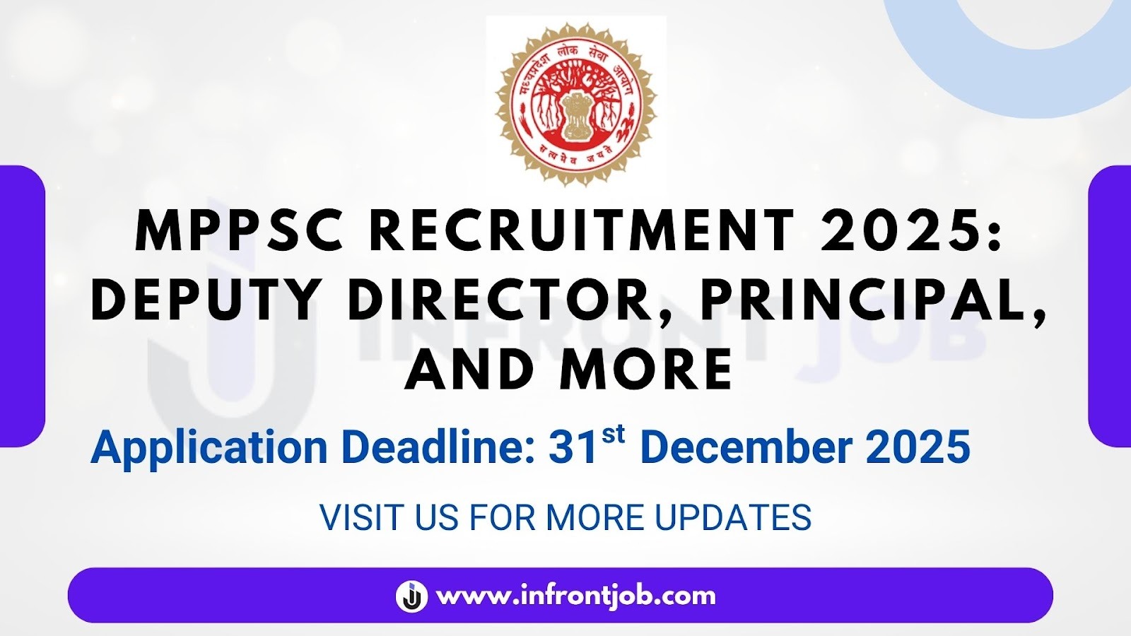 MPPSC Deputy Director, Principal, and More Recruitment 2025 – Apply Offline