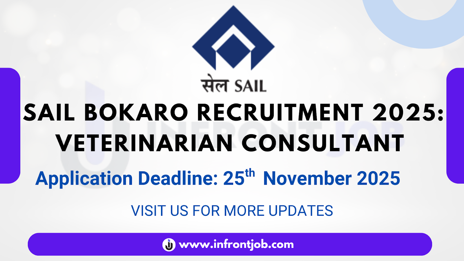 SAIL Bokaro Veterinarian Consultant Recruitment 2025 – Apply