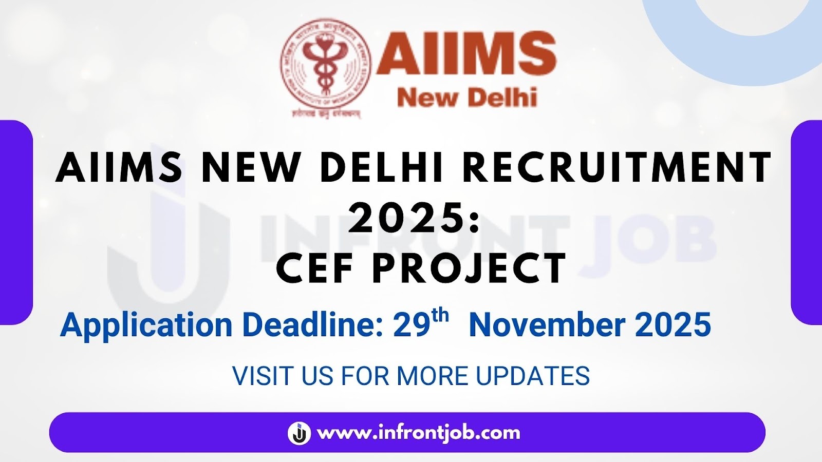 AIIMS New Delhi CEF Project Recruitment 2025 – Project Manager, Associate, Assistant Posts